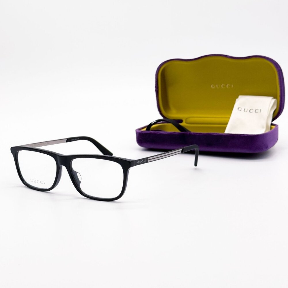 NEW GG0696OA 001 GUCCI EYEGLASSES SQUARE DARK HAVANA EYEWEAR GUCCI